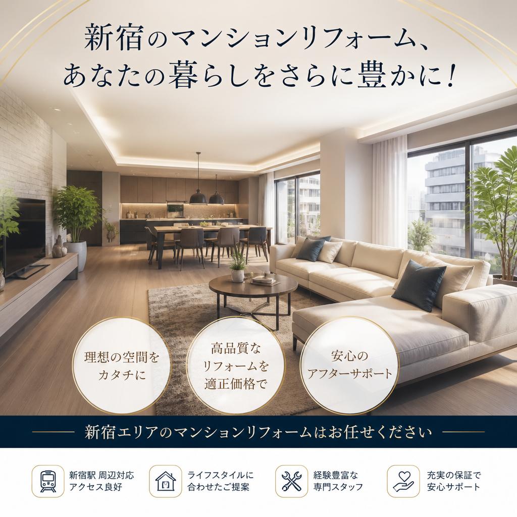 新宿のマンションリフォーム、あなたの暮らしをさらに豊かに！
