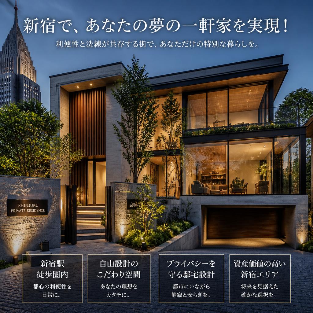 新宿であなたの夢の一軒家を実現！