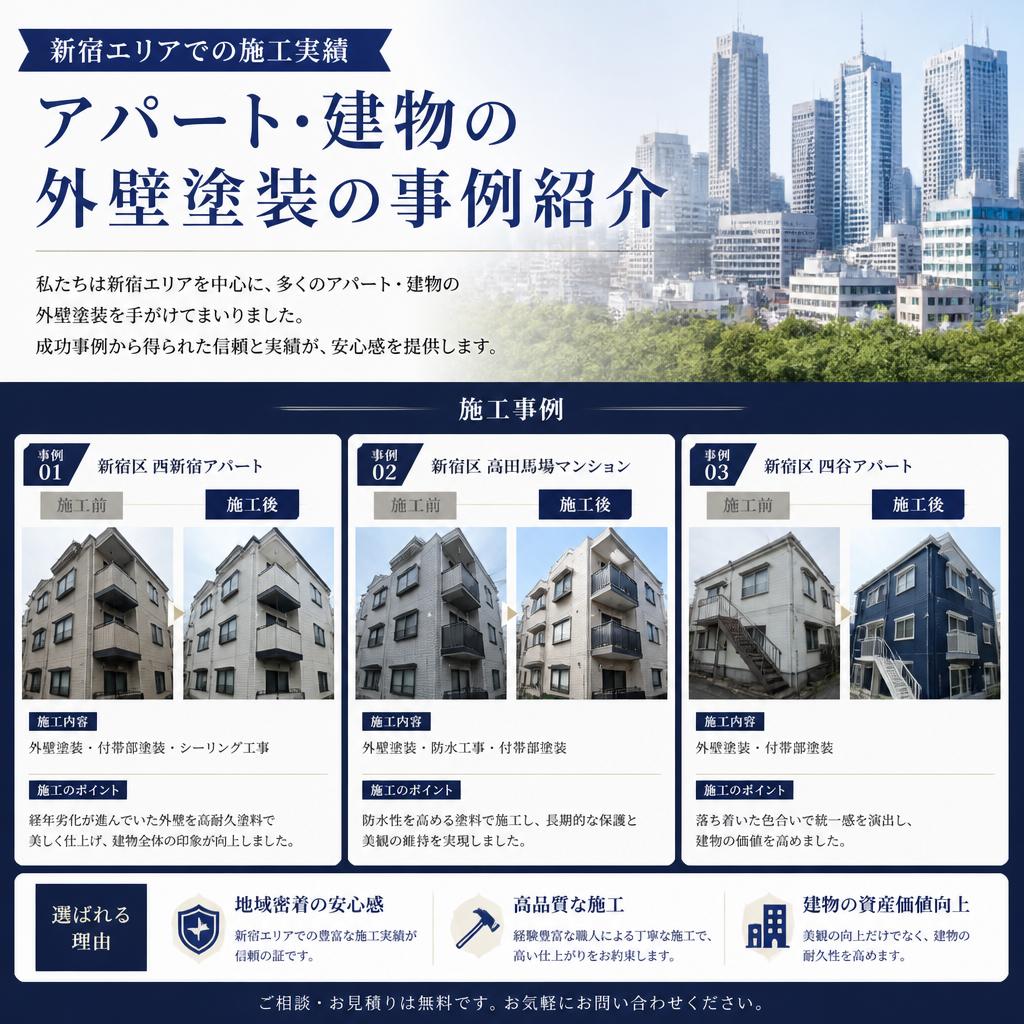 4. 新宿での豊富な施工実績