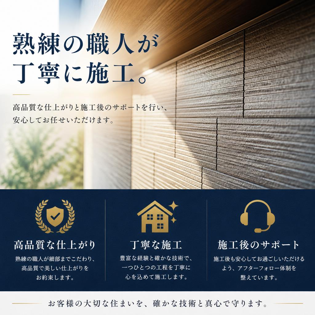 経験豊富な職人による施工