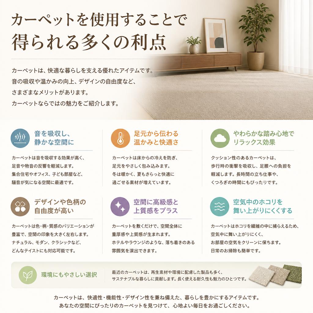 2. カーペットの利点とは？