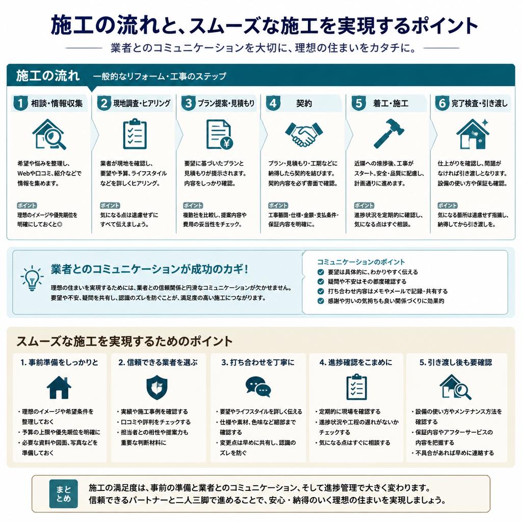4. 施工プロセス：安心と信頼のサポート