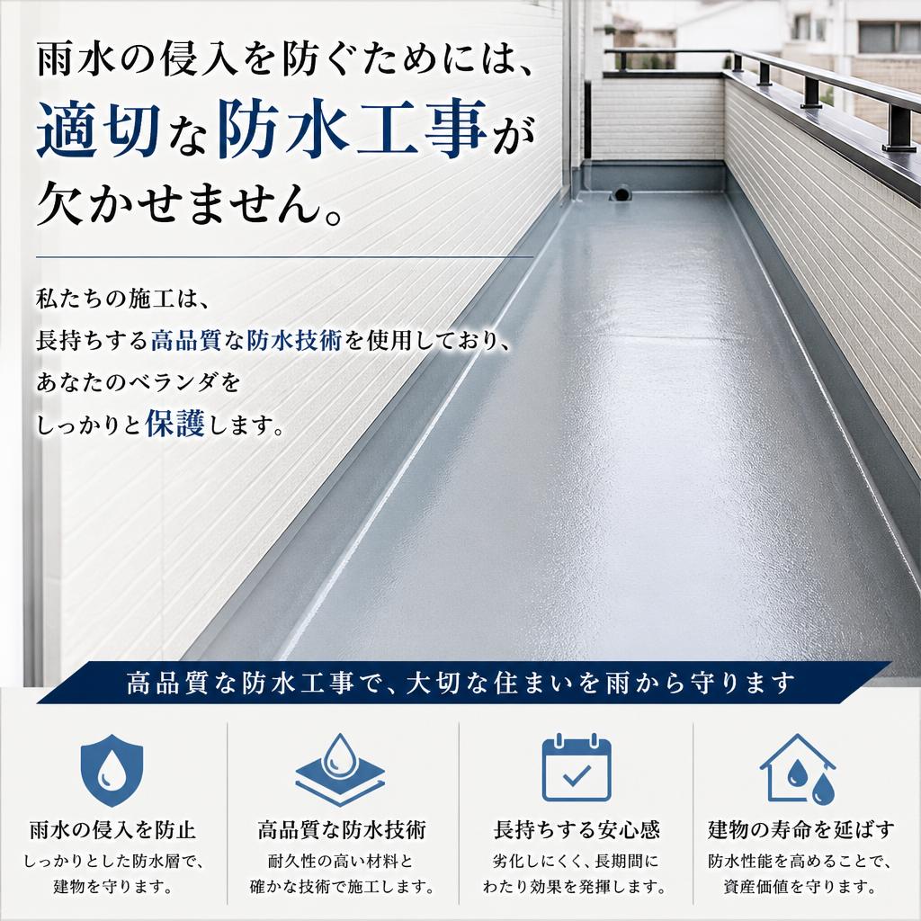 防水工事で大切な空間を守る