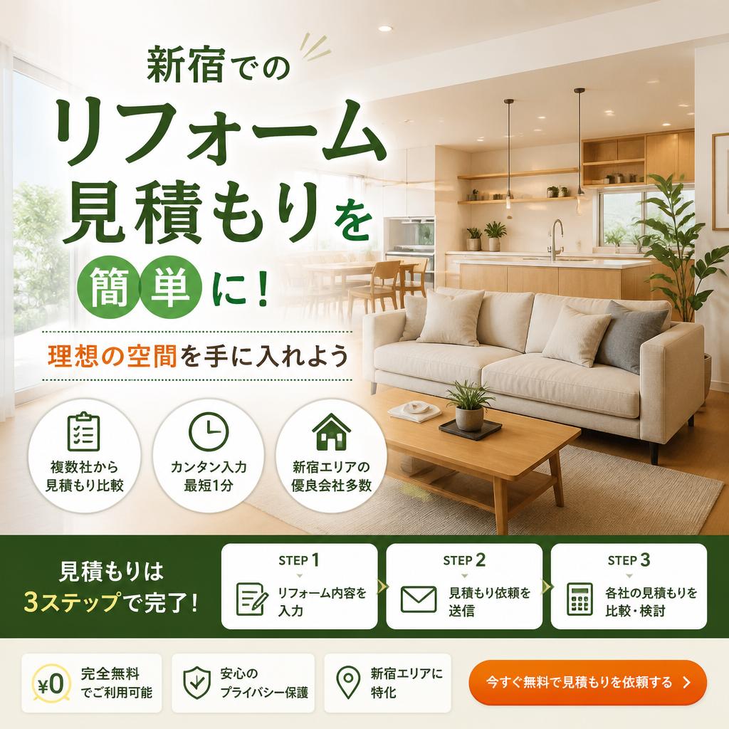 新宿でのリフォーム見積もりを簡単に！理想の空間を手に入れよう