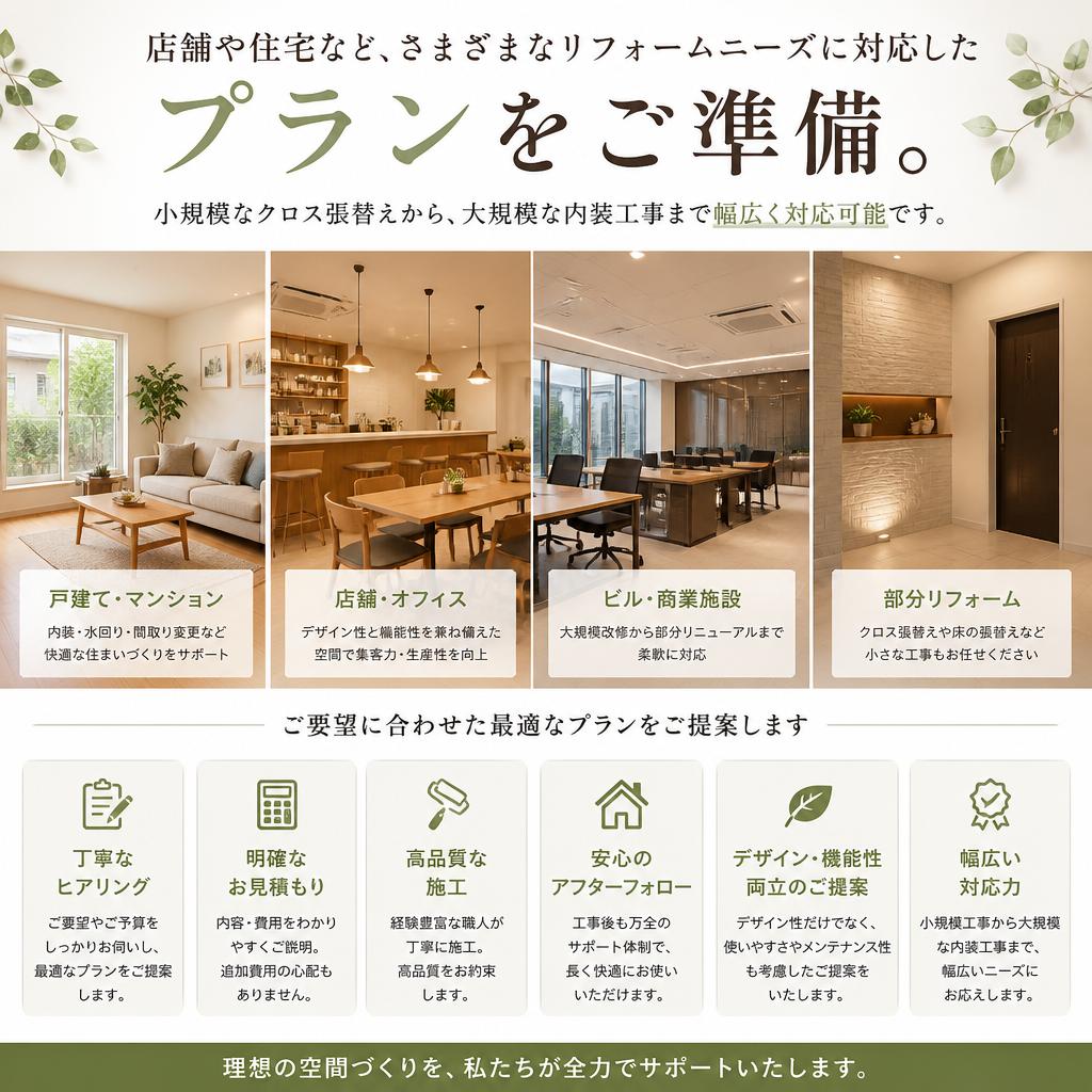 多様なリフォームプラン