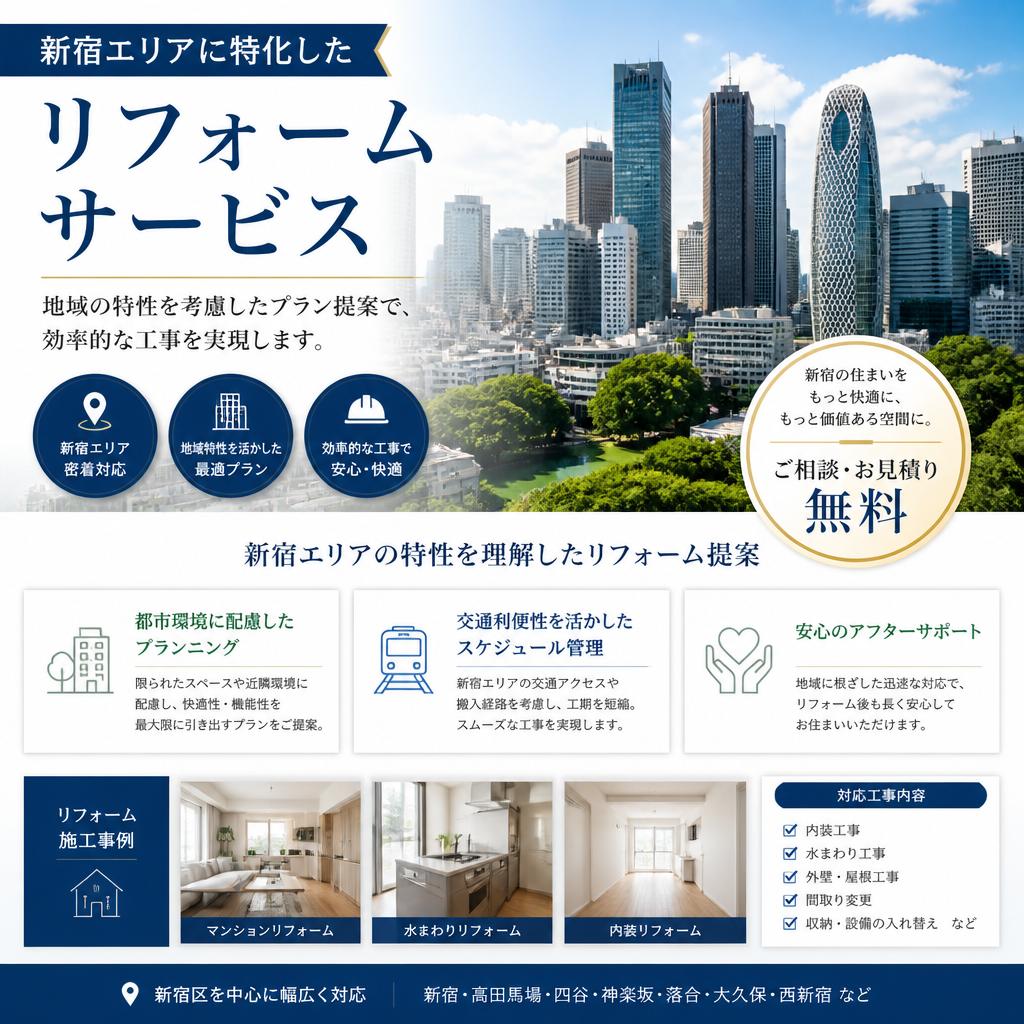 新宿エリア特化のサービス