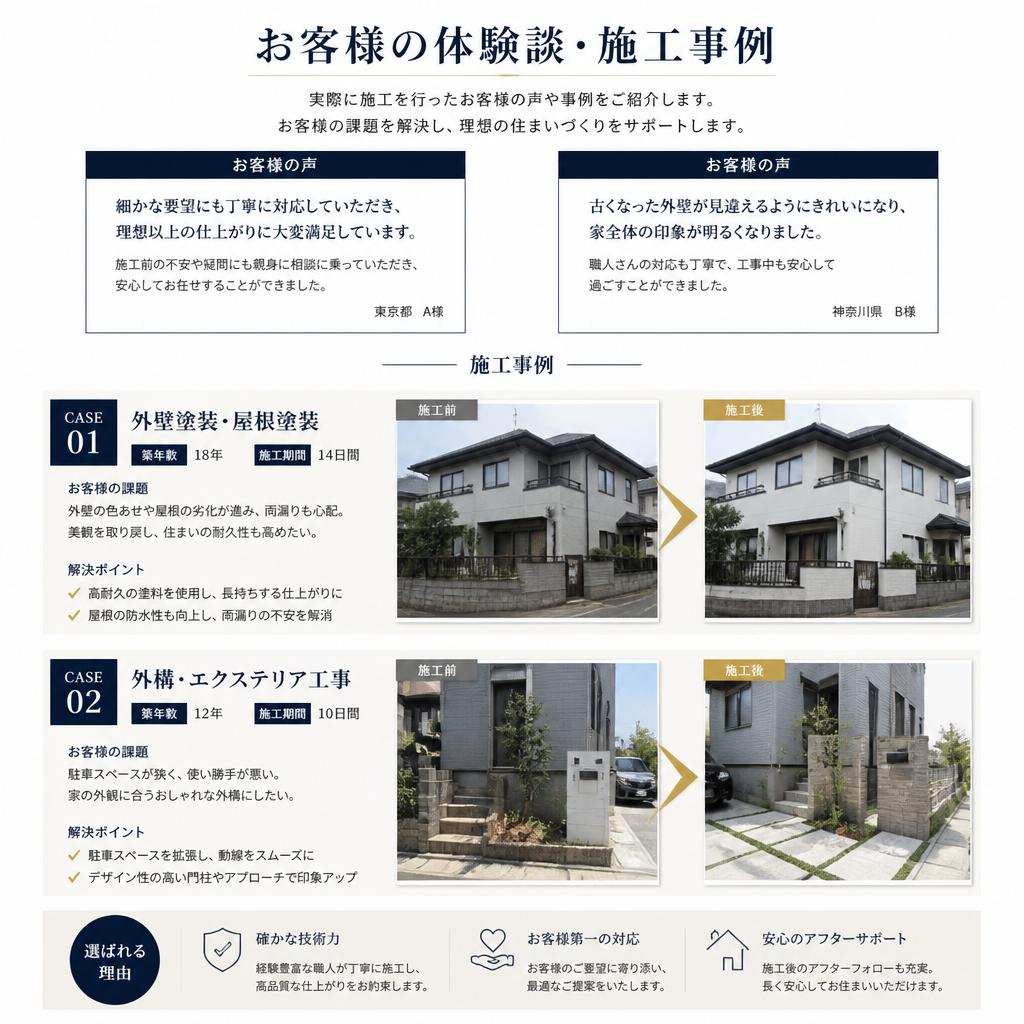 お客様の声｜施工実績紹介