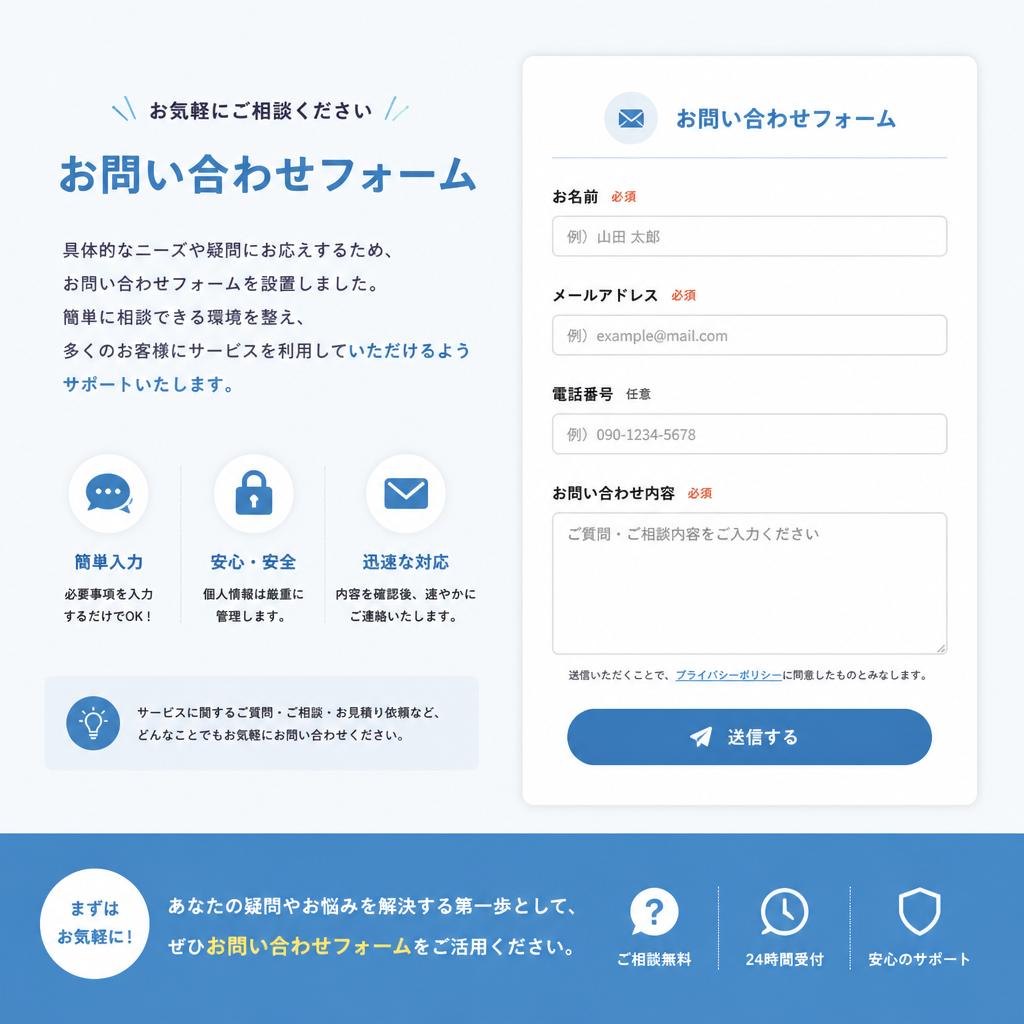 今すぐお問い合わせを！