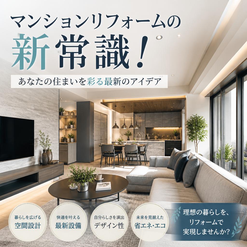 マンションリフォームの新常識！あなたの住まいを彩る最新のアイデア
